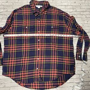 Old Navy Women’s Plaid Shirt - Navy and Pink